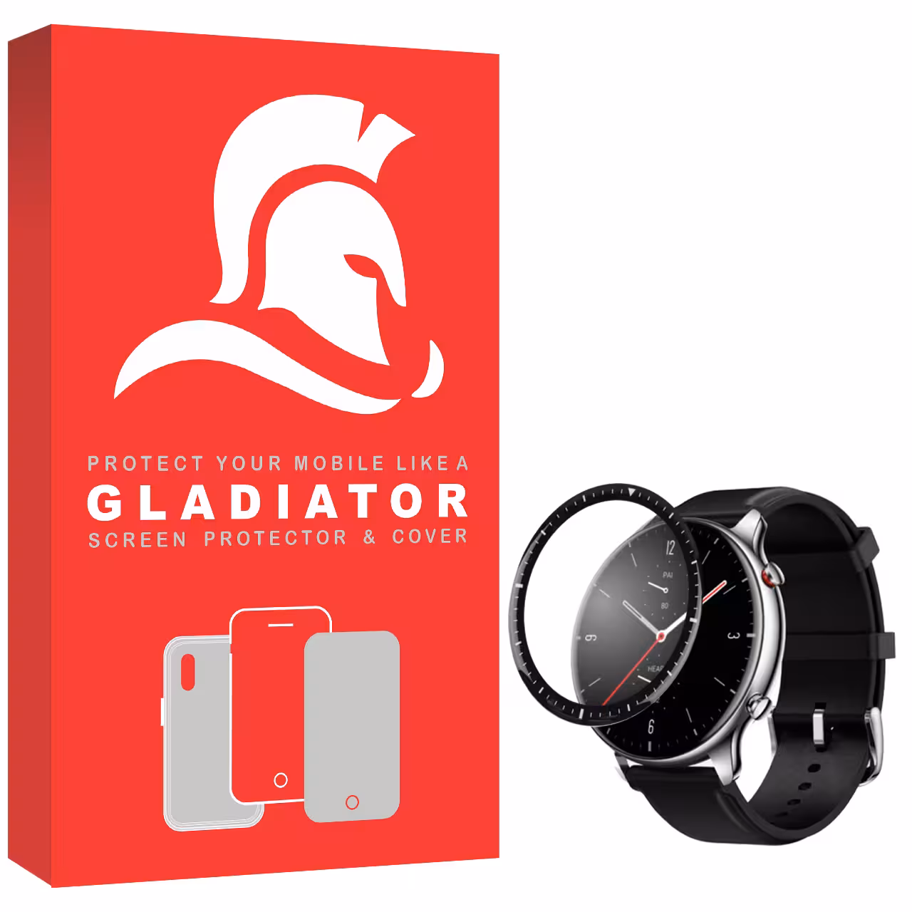 محافظ صفحه نمایش گلادیاتور مدل GWP1000 مناسب برای ساعت هوشمند شیایومی Amazfit GTR 2