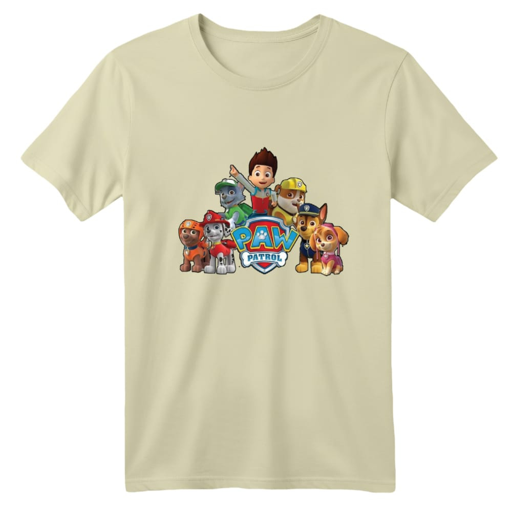 تی شرت آستین کوتاه بچگانه مدل سگ نگهبان کد 8 رنگ کرم