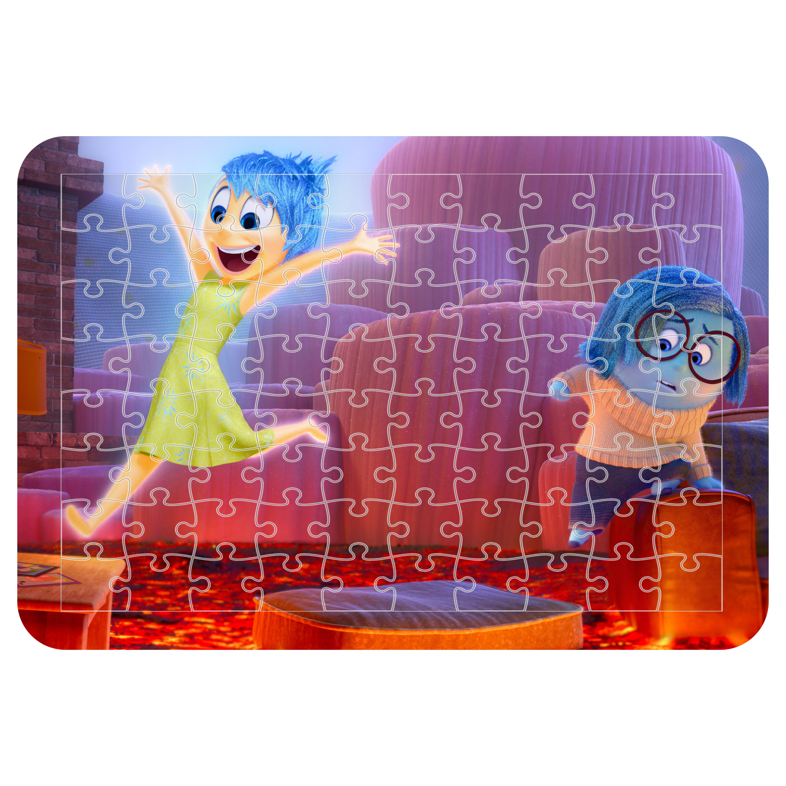 پازل 54 تکه اطلس آبی طرح کارتون درون و بیرون مدل P1463