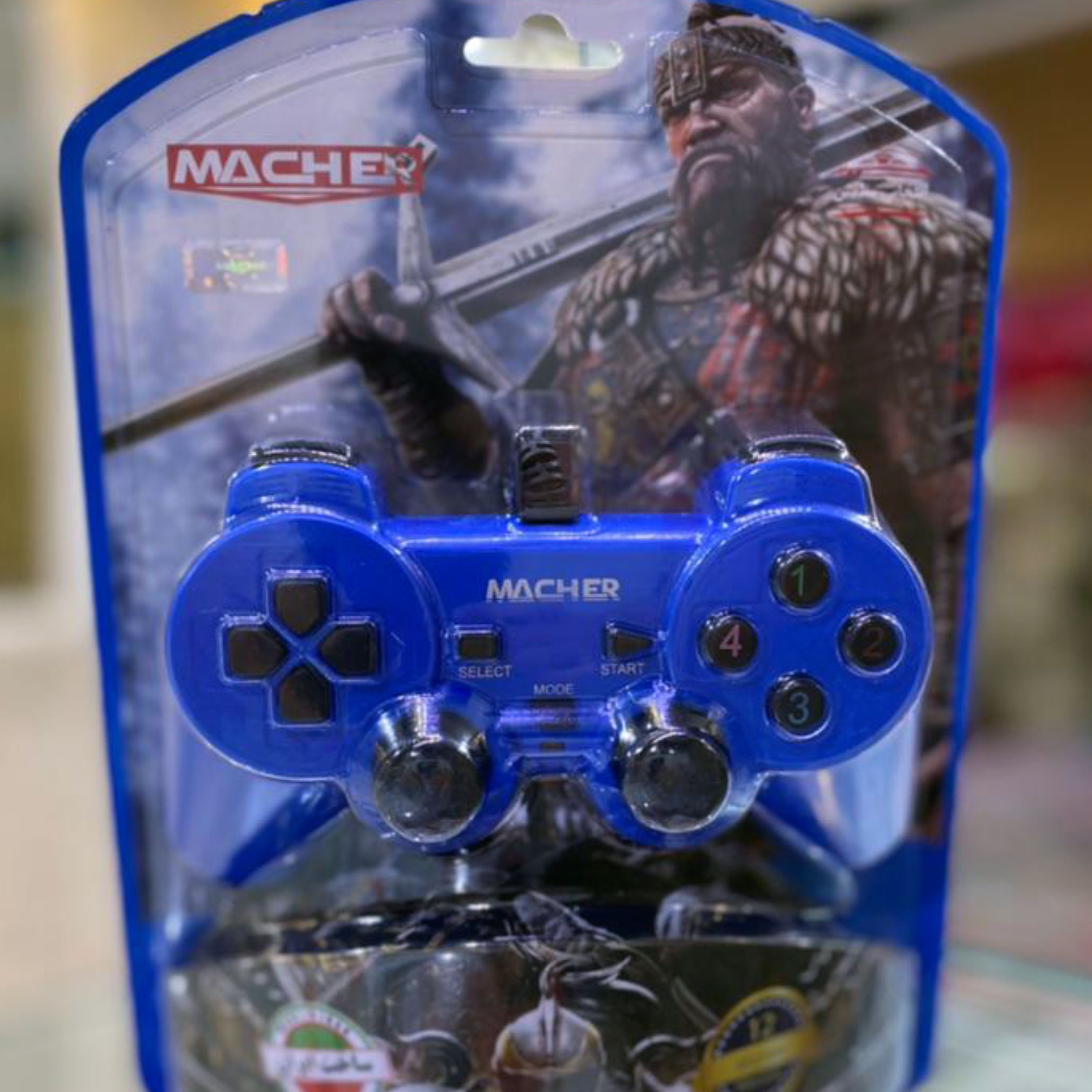 گیم پد تک شوک دار برند Macher رنگ آبی