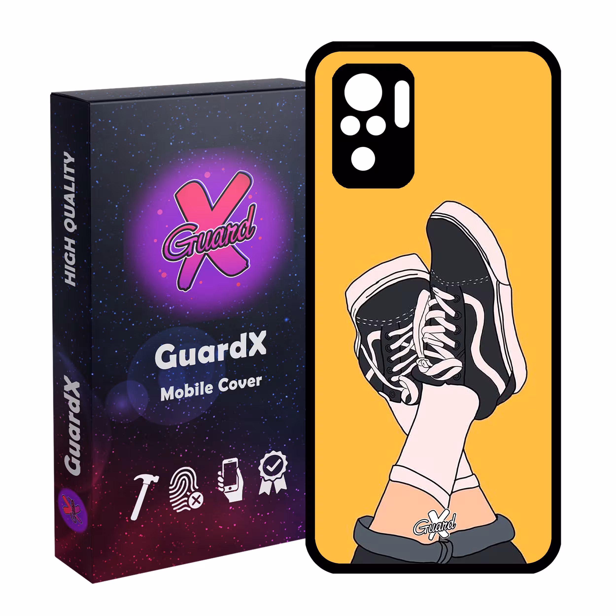 کاور گارد ایکس طرح Shoes مدل Glass10051 مناسب برای گوشی موبایل شیائومی Redmi Note 10 4G / Note 10S