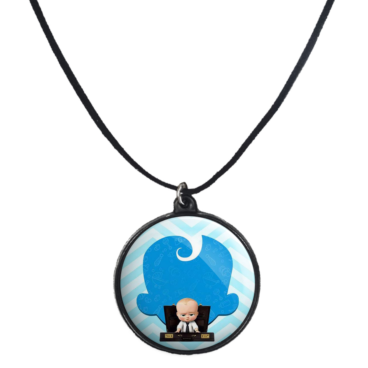 گردنبند پرمانه طرح بچه رئیس کد pmb.2718 مدل دو طرفه