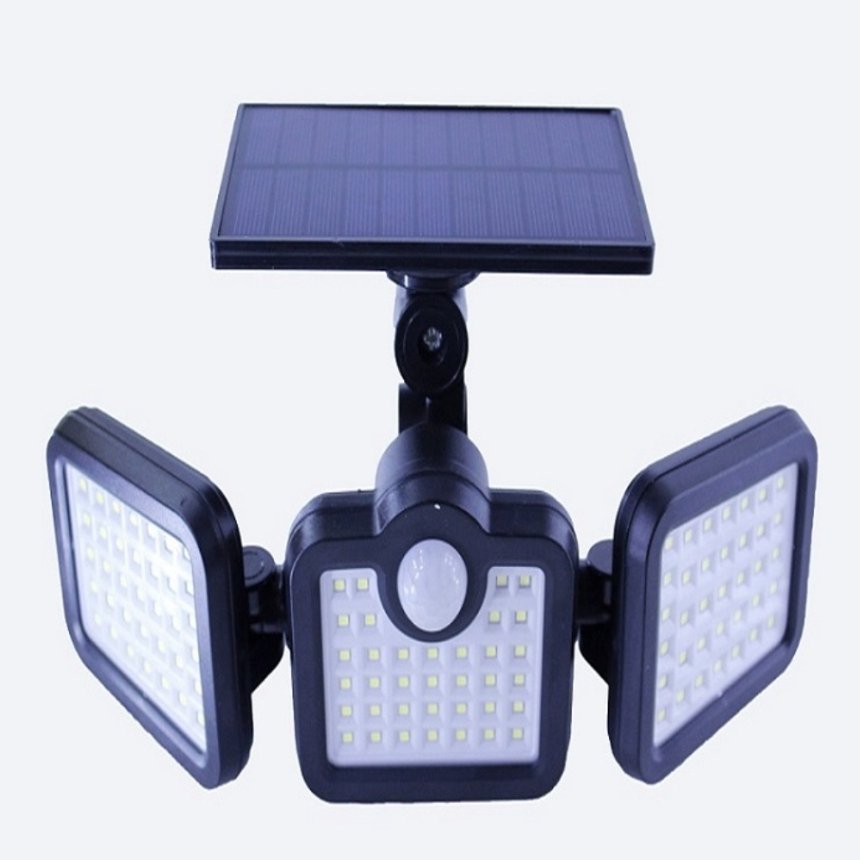 چراغ سولار(خورشیدی)سنسور دار 3تیکه نور سفید تنظیم دار