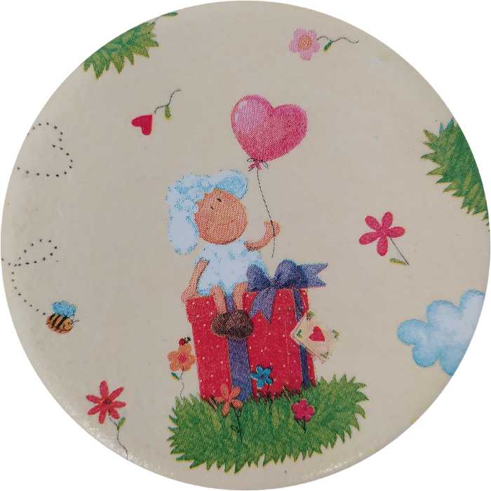 بشقاب دیوارکوب سفالی مدل رویای کودکانه کد 2 مجموعه 3 عددی