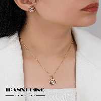 نیم ست بدون زنجیر ژوپینگ اصل با روکش طلا 24 عیار کد XPH46267