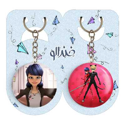 جاکلیدی خندالو مدل دختر کفشدوزکی کد 30793080 مجموعه 2 عددی