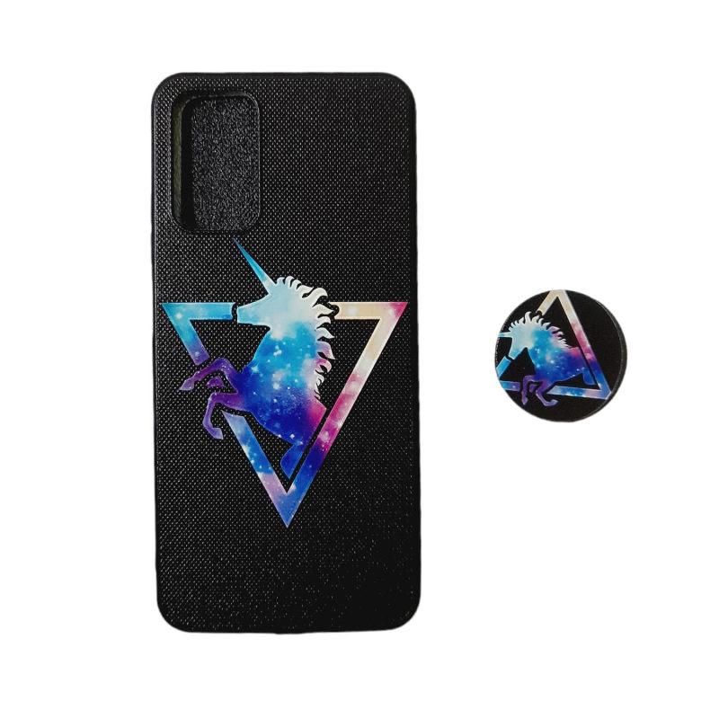 کاور طرح آبرنگی مدل a02s مناسب برای گوشی موبایل سامسونگ Galaxy A02S / M02S به همراه پاپ سوکت