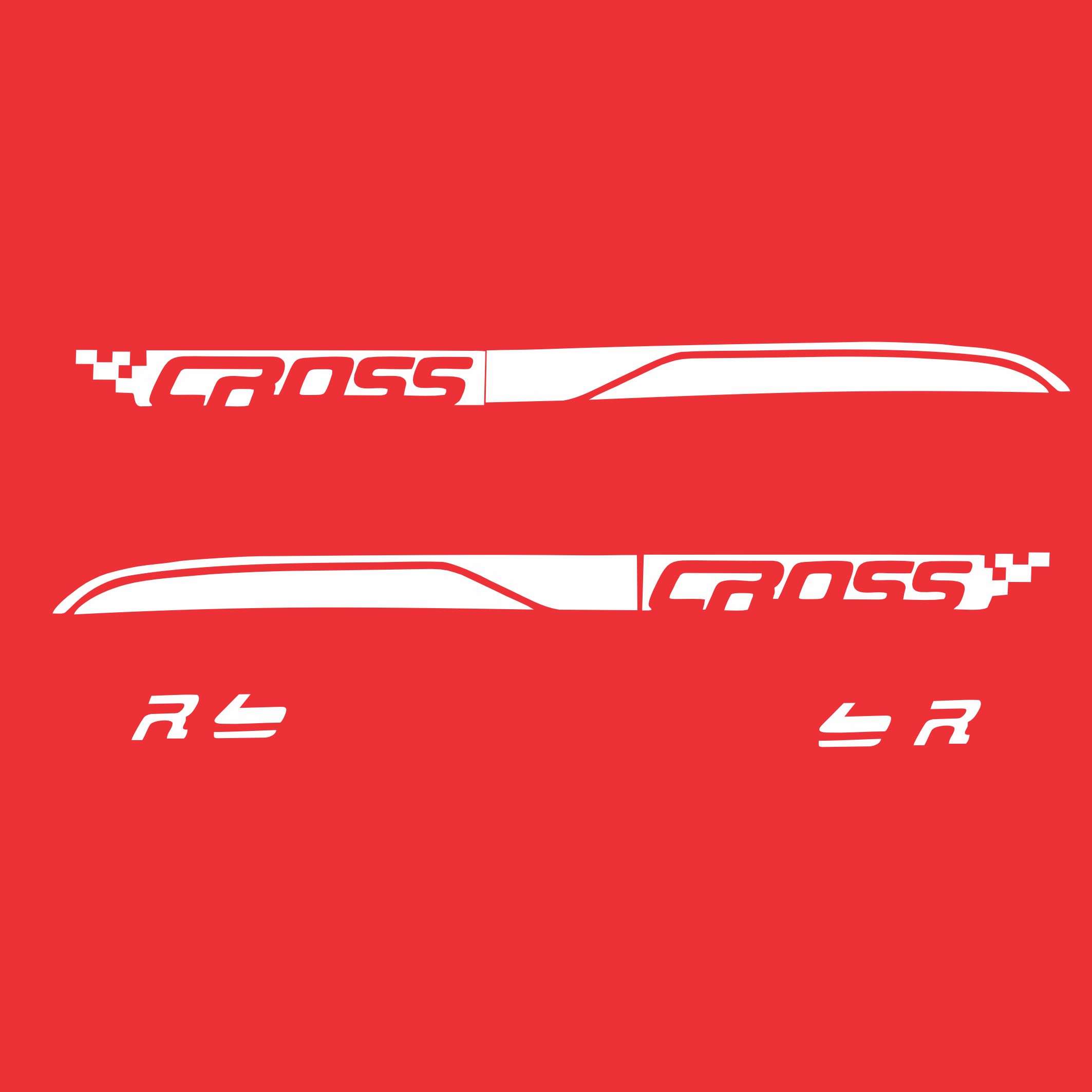 برچسب بدنه خودرو ونگارد طرح کراس بسته 2 عددی