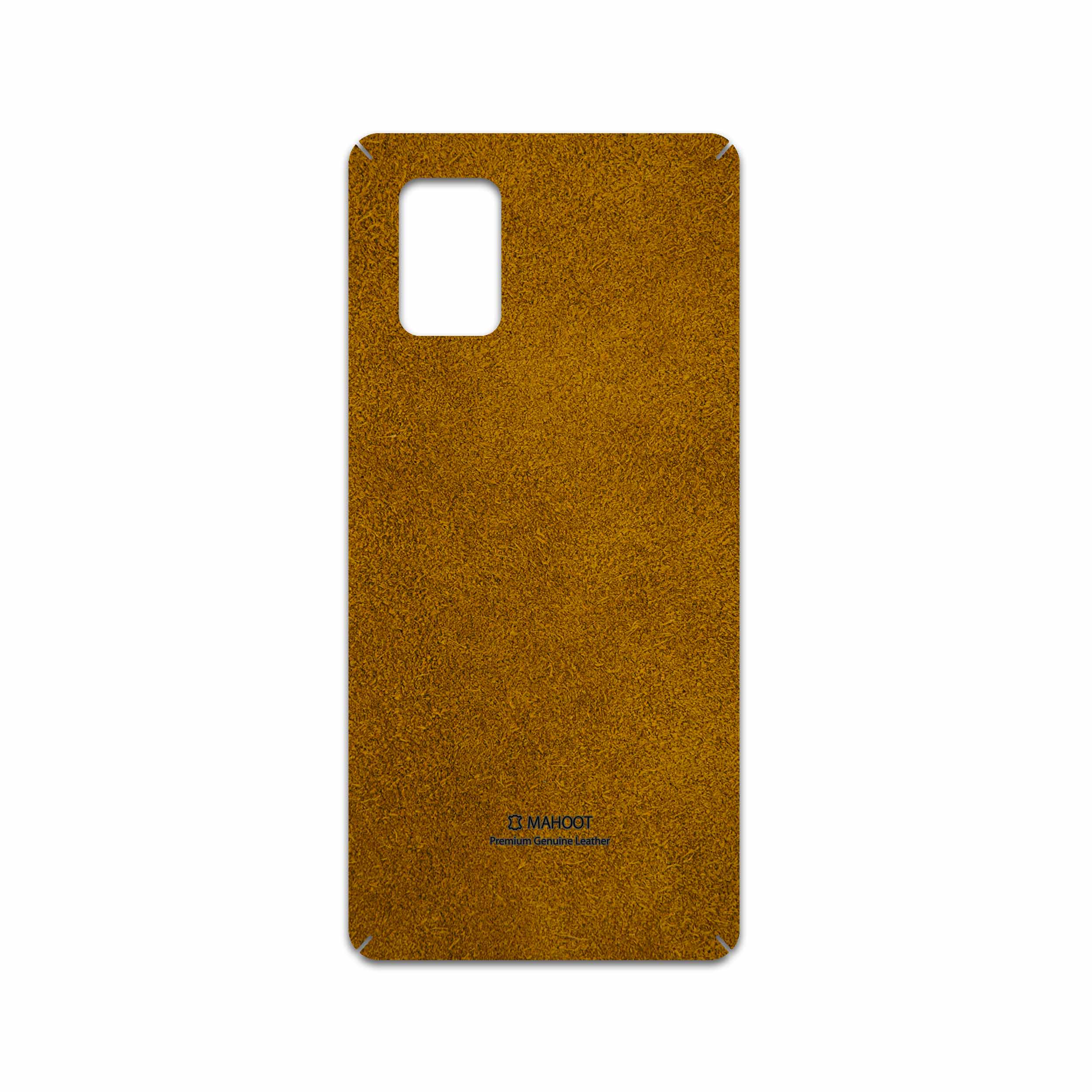 برچسب پوششی ماهوت مدل Brown-Chamois-Leather مناسب برای گوشی موبایل سامسونگ Galaxy A71 5G