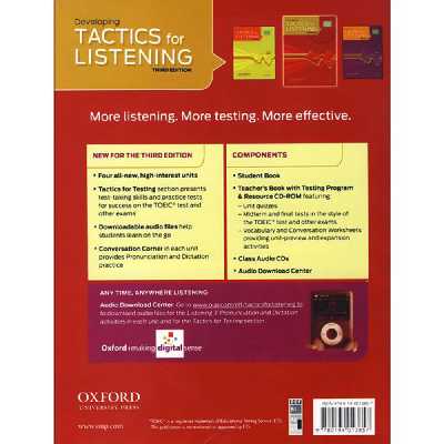 کتاب  Developing Tactics for Listening اثر Jack C. Richard with Grant Trew انتشارات Oxford