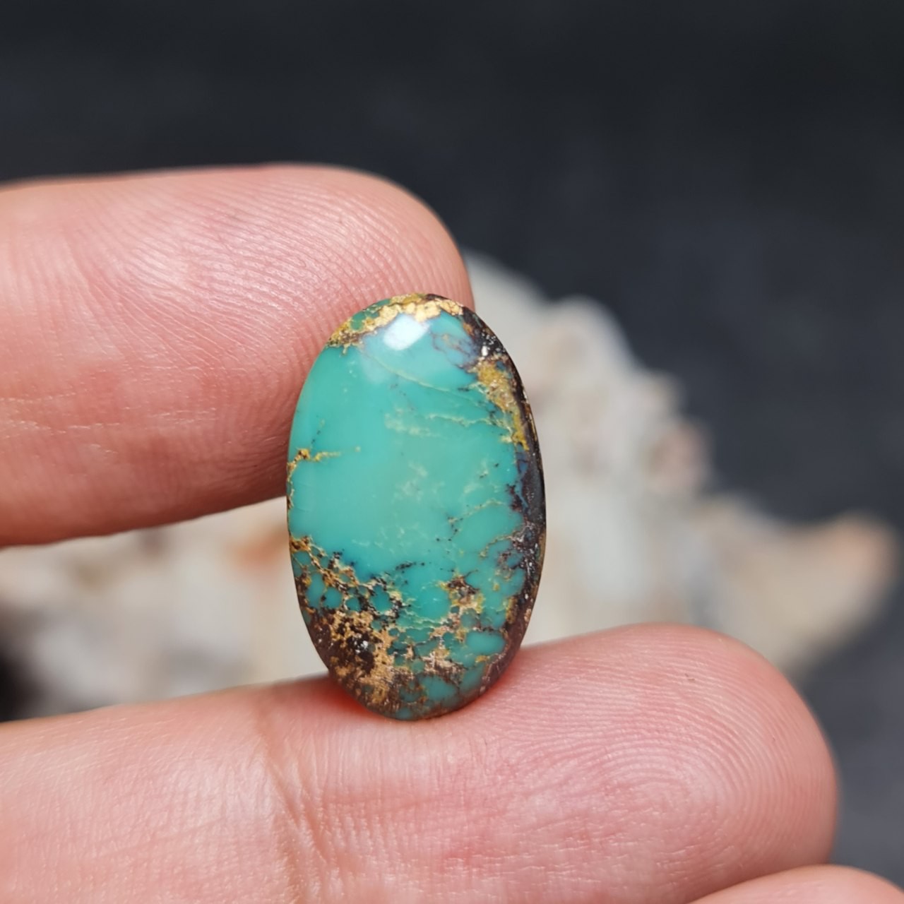 نگین فوق العاده زیبای سنگ فیروزه اصل نیشابور صد درصد طبیعی بدون احیا
کد 27963