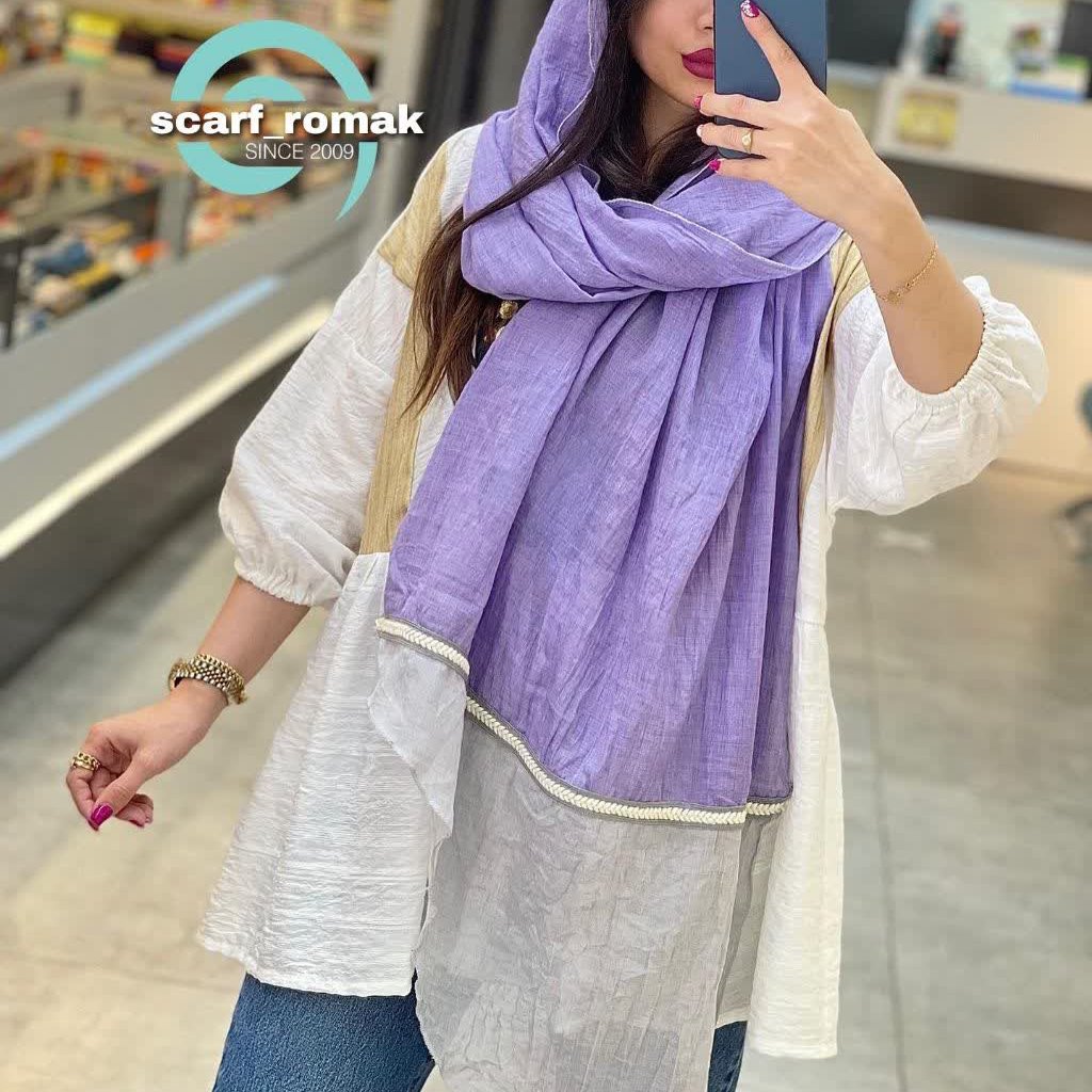 شال نخ هنوی دورنگ وارداتی 3تیکه
