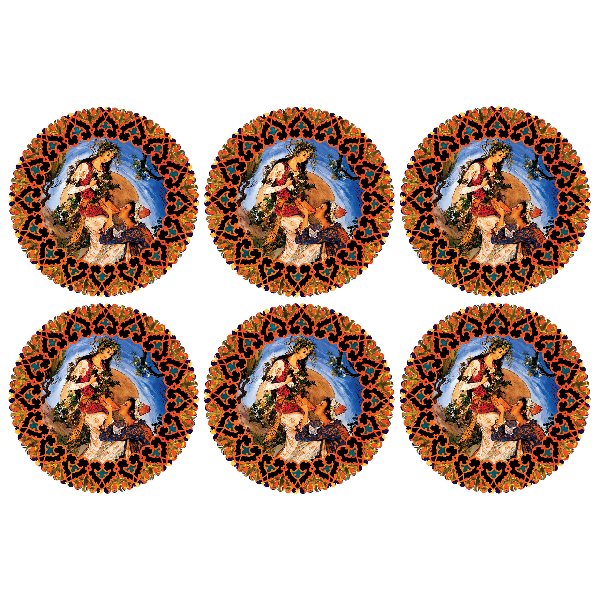 زیر لیوانی مدل C2-42416 بسته 6 عددی