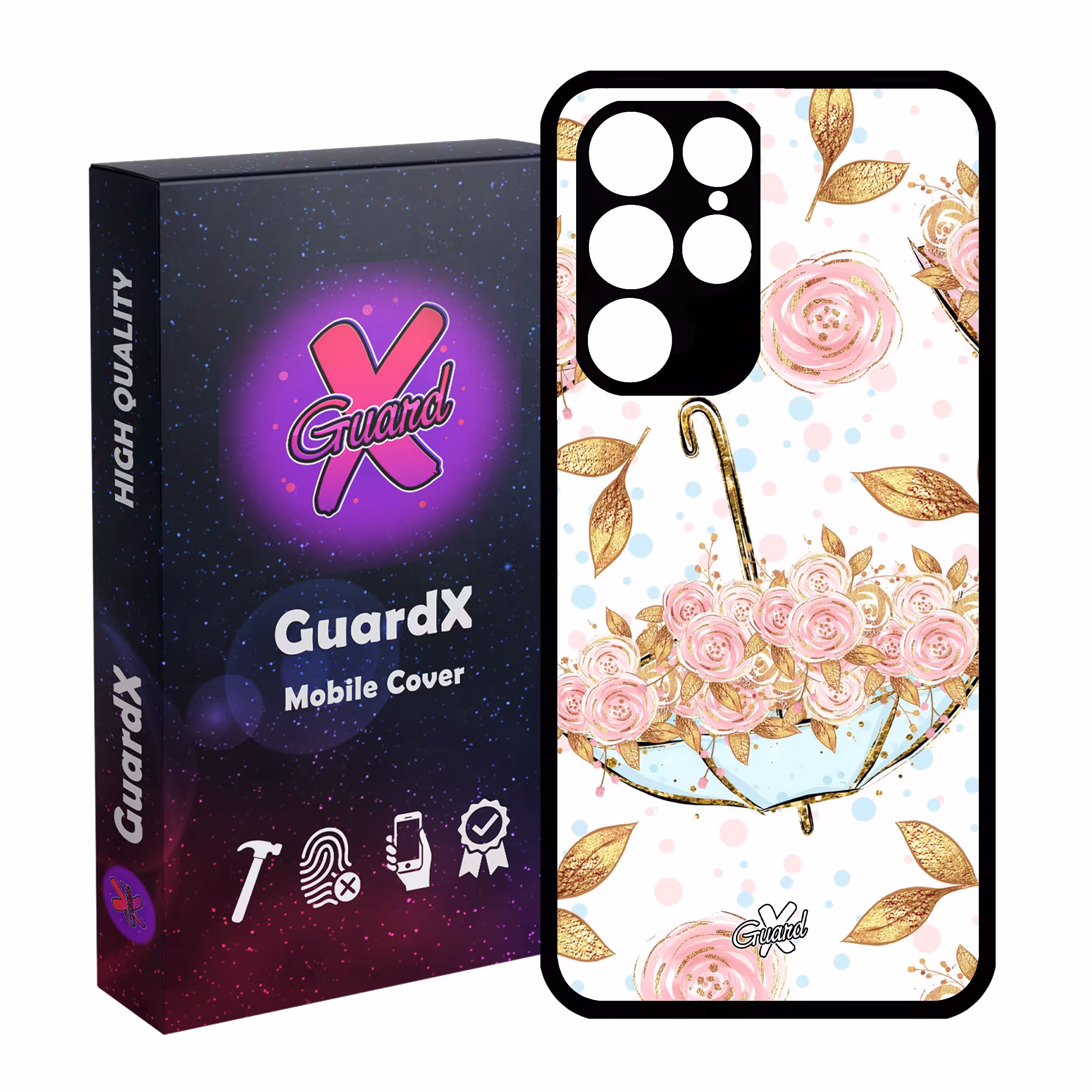 کاور گارد ایکس طرح Flower مدل Glass10107 مناسب برای گوشی موبایل سامسونگ Galaxy S22 Ultra