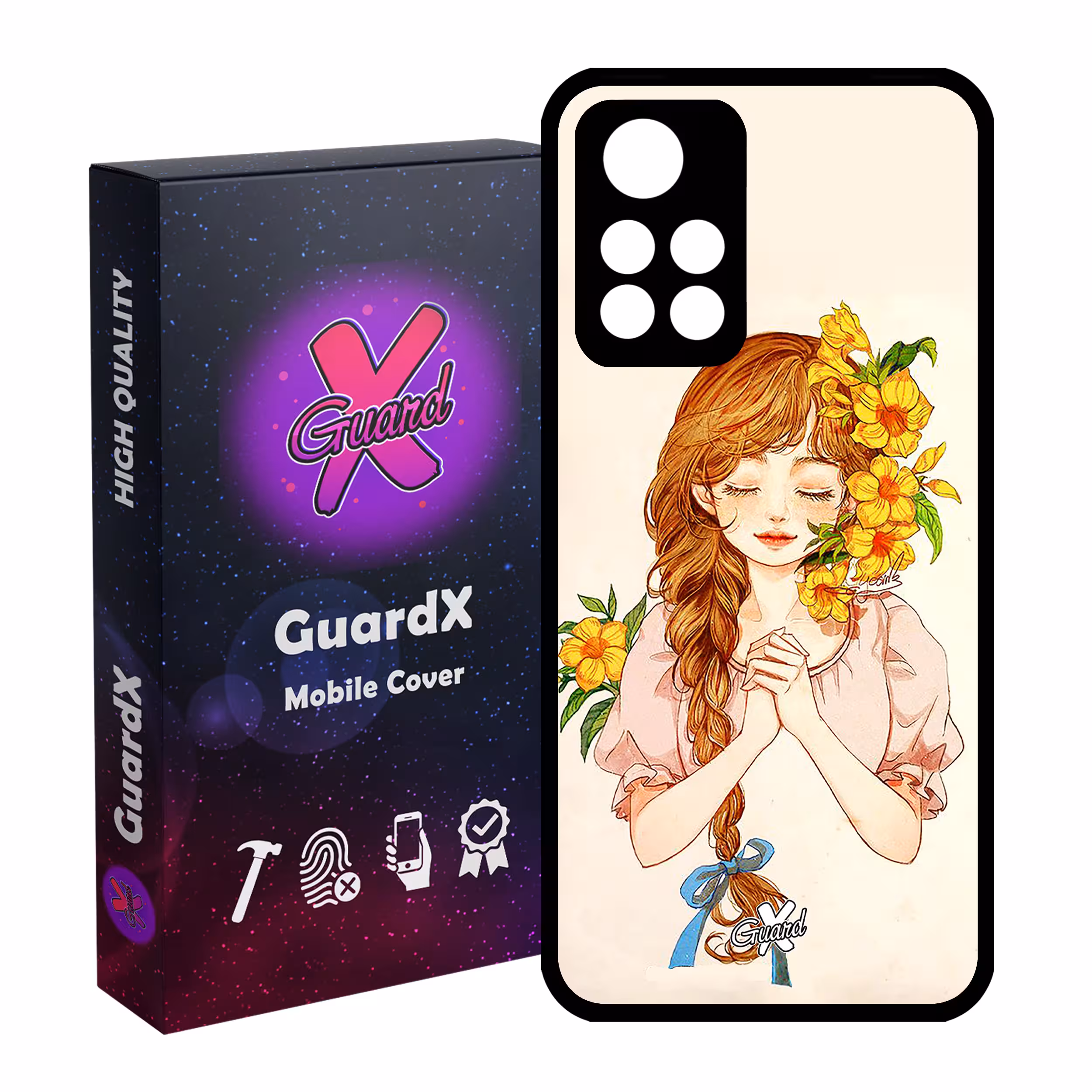 کاور گارد ایکس طرح دختر مدل Glass10317 مناسب برای گوشی موبایل شیائومی Poco M4 Pro 5G/Redmi Note 11T 5G/Redmi Note 11S 5G