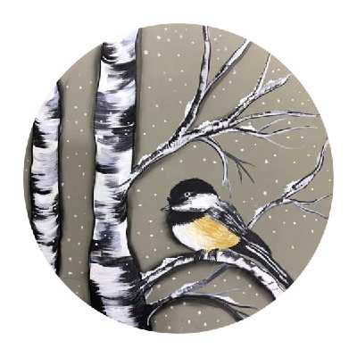 بشقاب سفالی طرح پرنده کد D32-S25