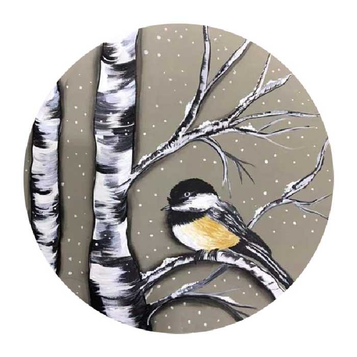 بشقاب سفالی طرح پرنده کد D32-S25