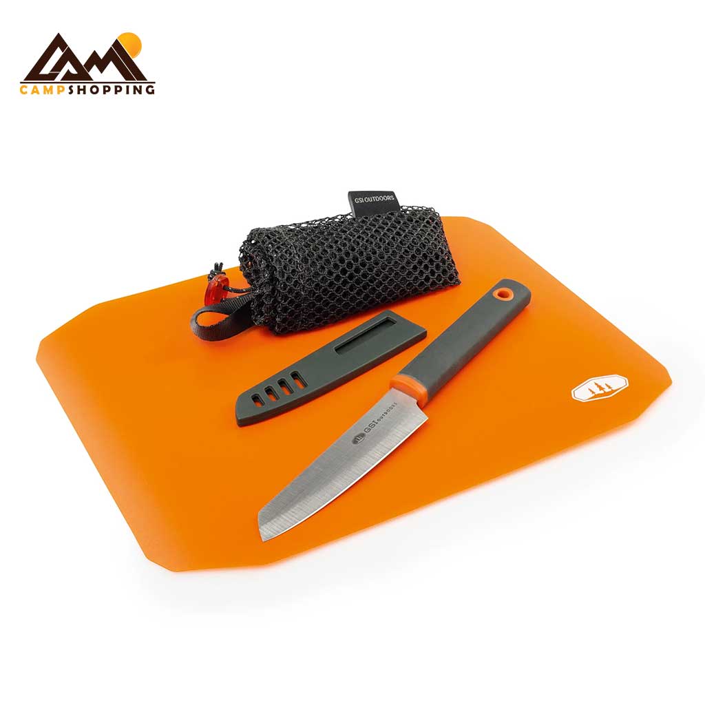 ست چاقو و تخته برش رولی جی اس آی GSI OUTDOORS SANTOKU