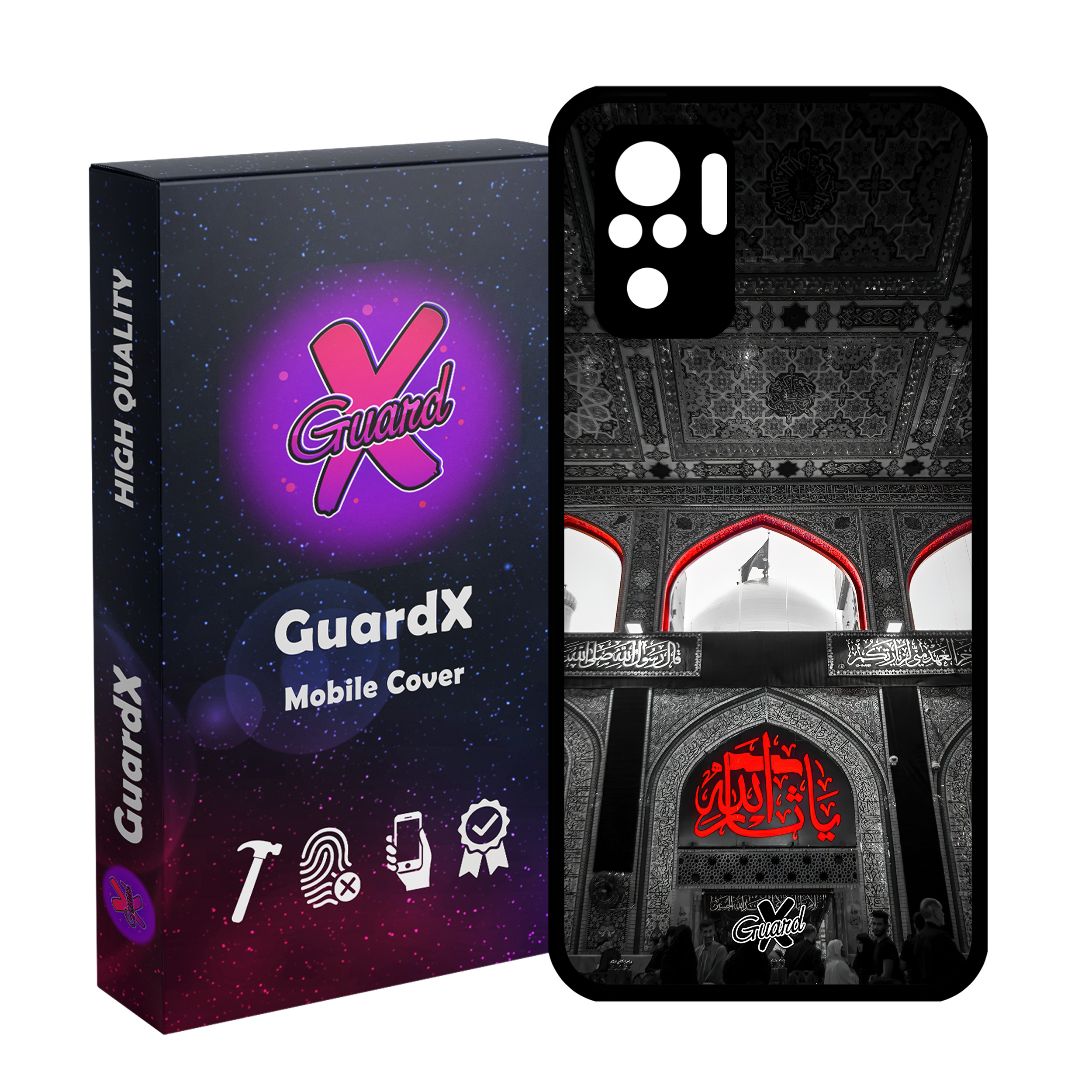 کاور گارد ایکس طرح محرم 4 مدل Glass10459 مناسب برای گوشی موبایل شیائومی Redmi Note 10 4G/Redmi Note 10S