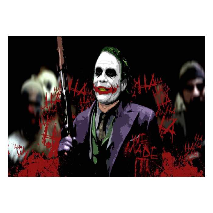 تابلو شاسی ونسونی طرح Joker Prade with shotgun سایز 30 × 40