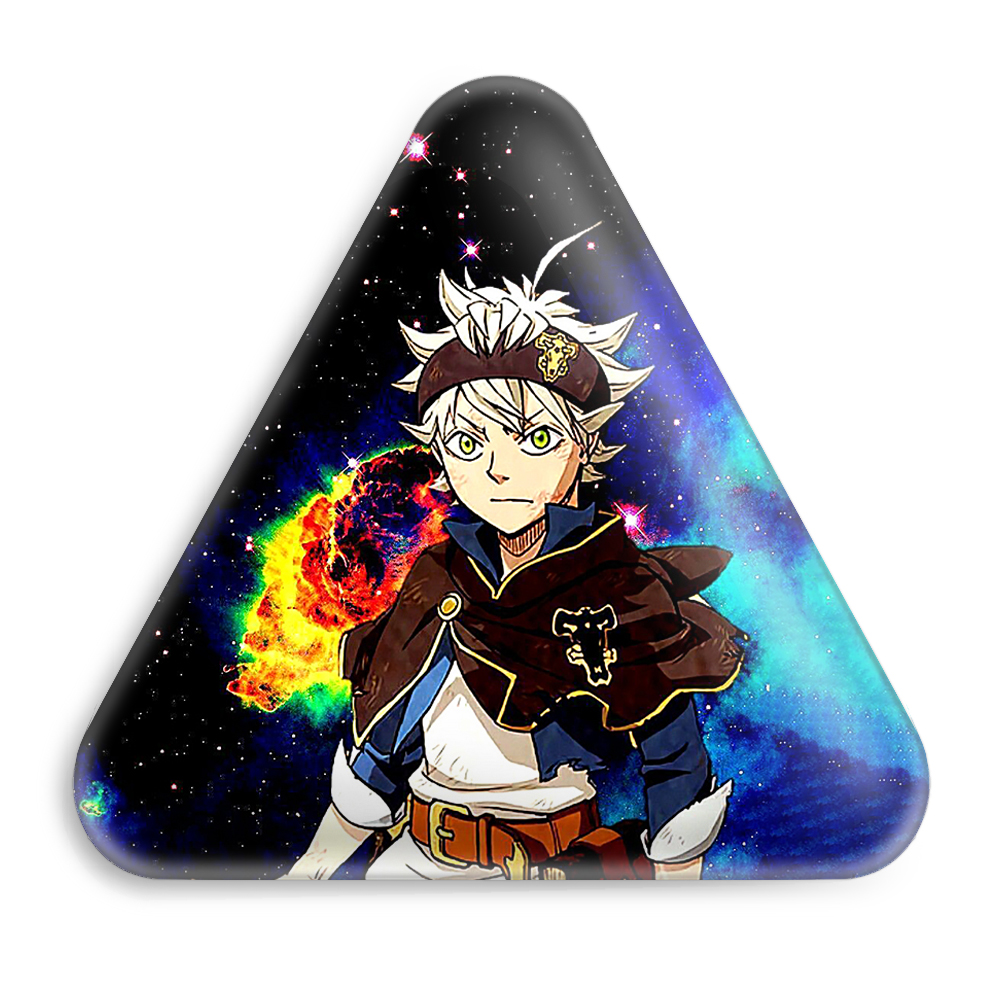 پیکسل خندالو طرح آستا انیمه بلک کلاور Black Clover مدل مثلثی کد 11746