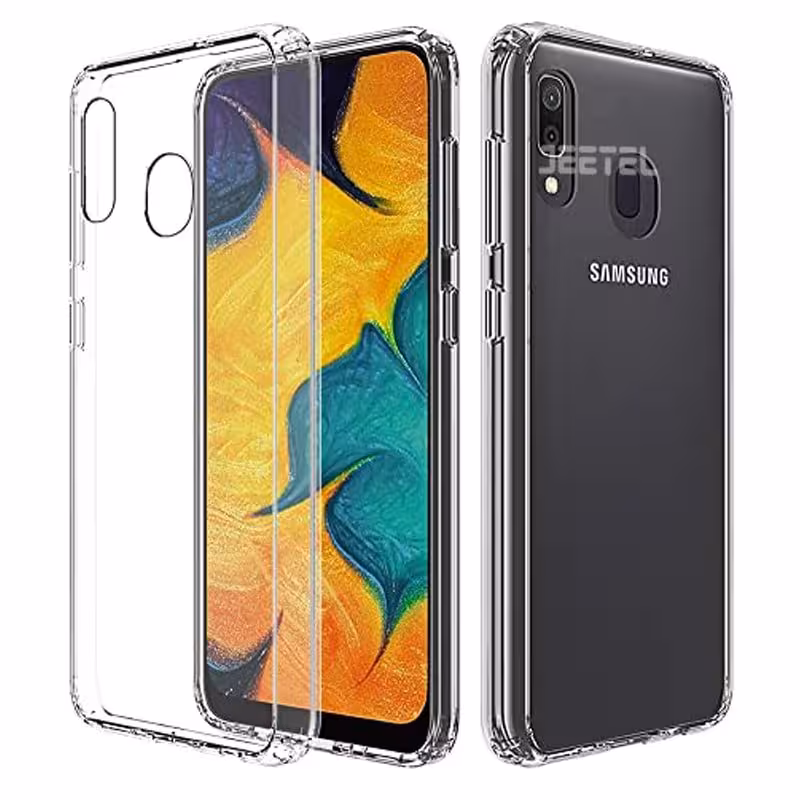 قاب گوشی Samsung Galaxy A20/A30 مدل ژله ای طلقی محافظ لنزدار