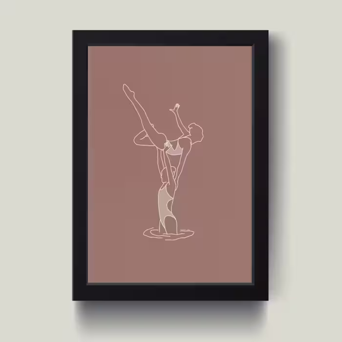 تابلو مدل مینیمال Ballet باله کدm2615-b | دنیای قاب