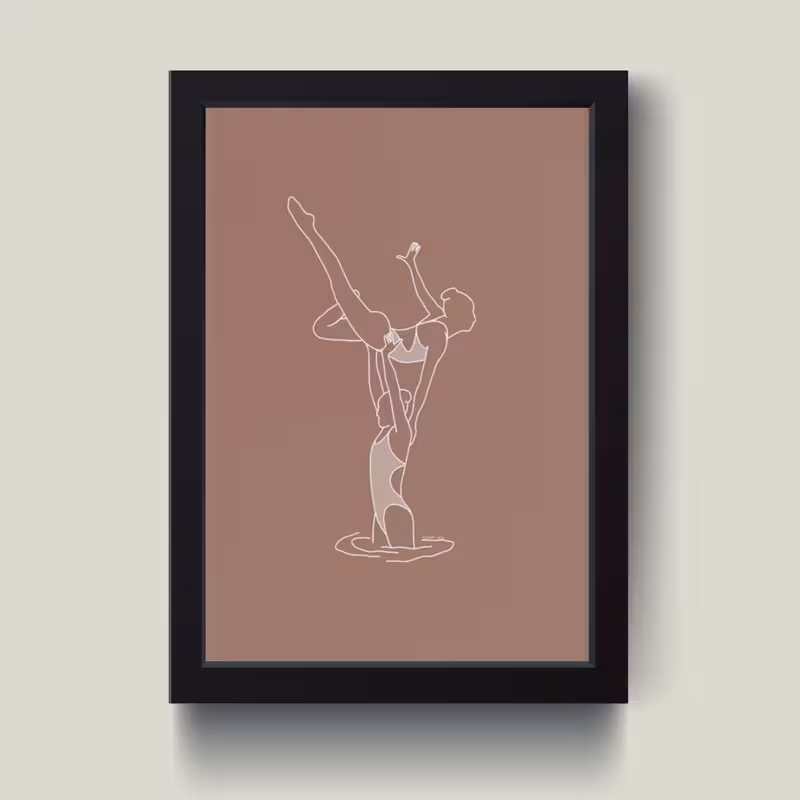 تابلو مدل مینیمال Ballet باله کدm2615-b | دنیای قاب