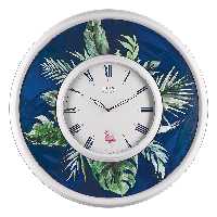 ساعت ديواری چوبی دو رينگ فلزی لوتوس کد محصول: FR-666-NICE