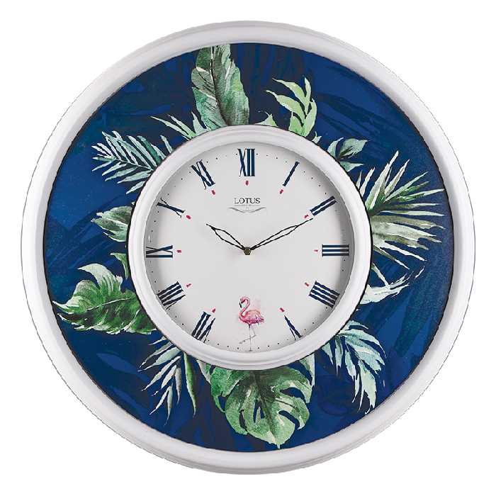 ساعت ديواری چوبی دو رينگ فلزی لوتوس کد محصول: FR-666-NICE