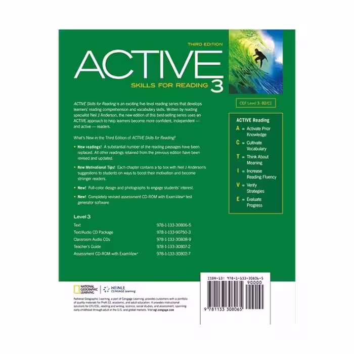 کتاب ACTIVE SKILLS FOR READING 3 اثر Neil J. Anderson انتشارات Heinle