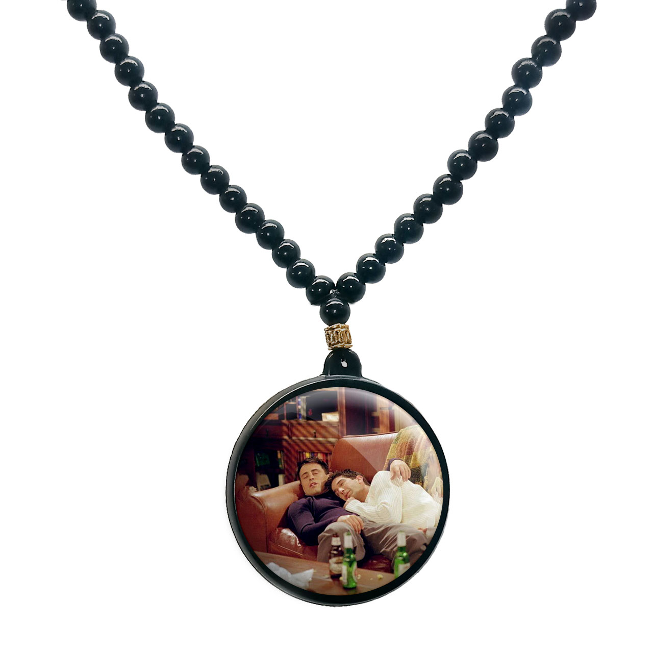 گردنبند پرمانه طرح فرندز کد pmd.18774 مدل دو طرفه