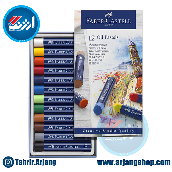 پاستل روغنی فابرکستل 12 رنگ FABER CASTELL