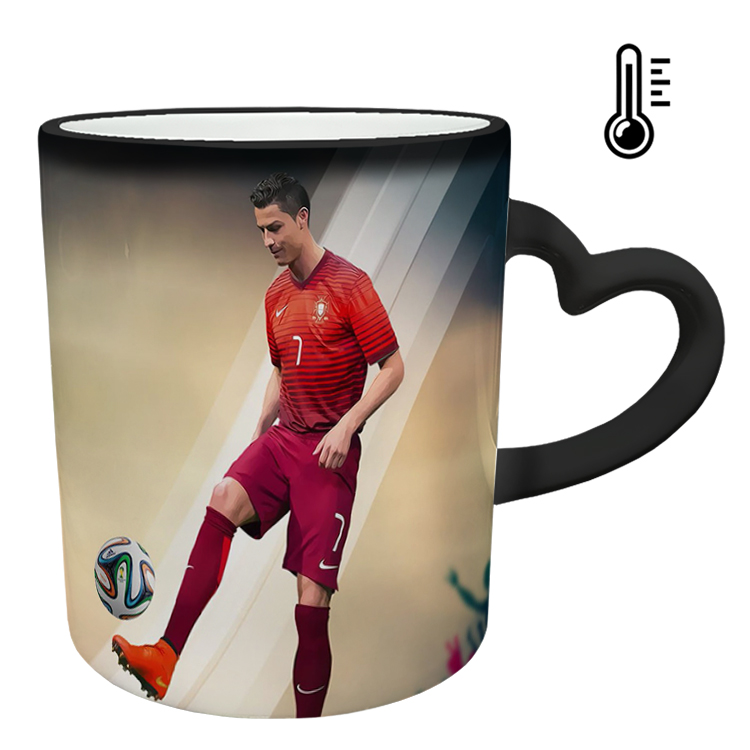 ماگ حرارتی مدل دسته قلبی طرح رونالدو کد 282