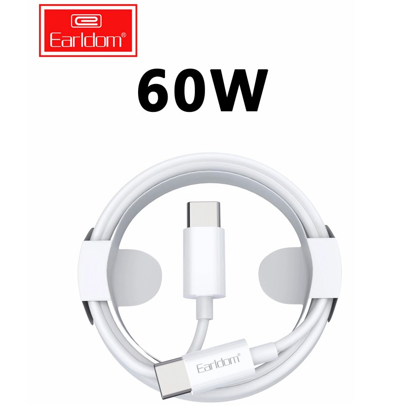 کابل تبدیل فست شارژ Earldom Type-C to Type-C 60W 1m