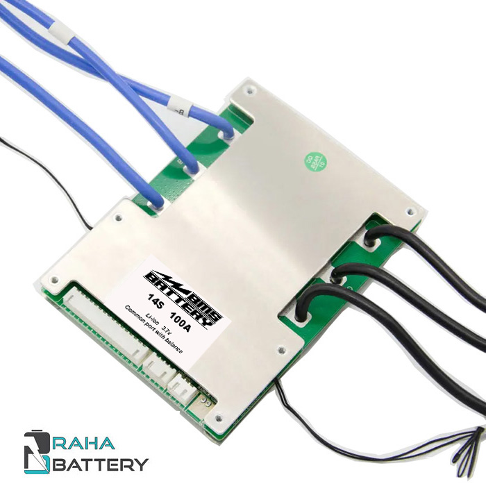 BMSهوشمند باتری لیتیوم یونی(Li-ion)،14سل 100 آمپر 51.8 ولت