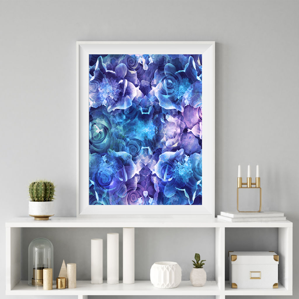 تابلو مدل گل مدرن انتزاعی کد T52