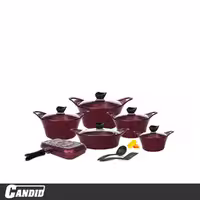 سرویس قابلمه 15 پارچه کاندید مدل کاپری دورو زرشکی