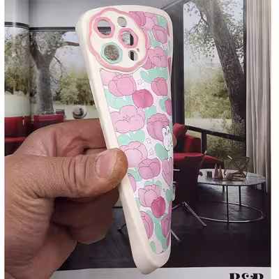 کاور لاین کینگ مدل خرس درباغ لاله قرمز مناسب برای گوشی موبایل اپل IPhone 14 pro