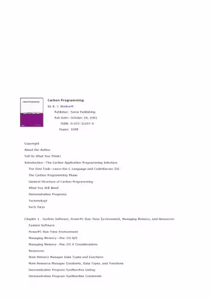 خرید و دانلود نسخه کامل کتاب Carbon Programming