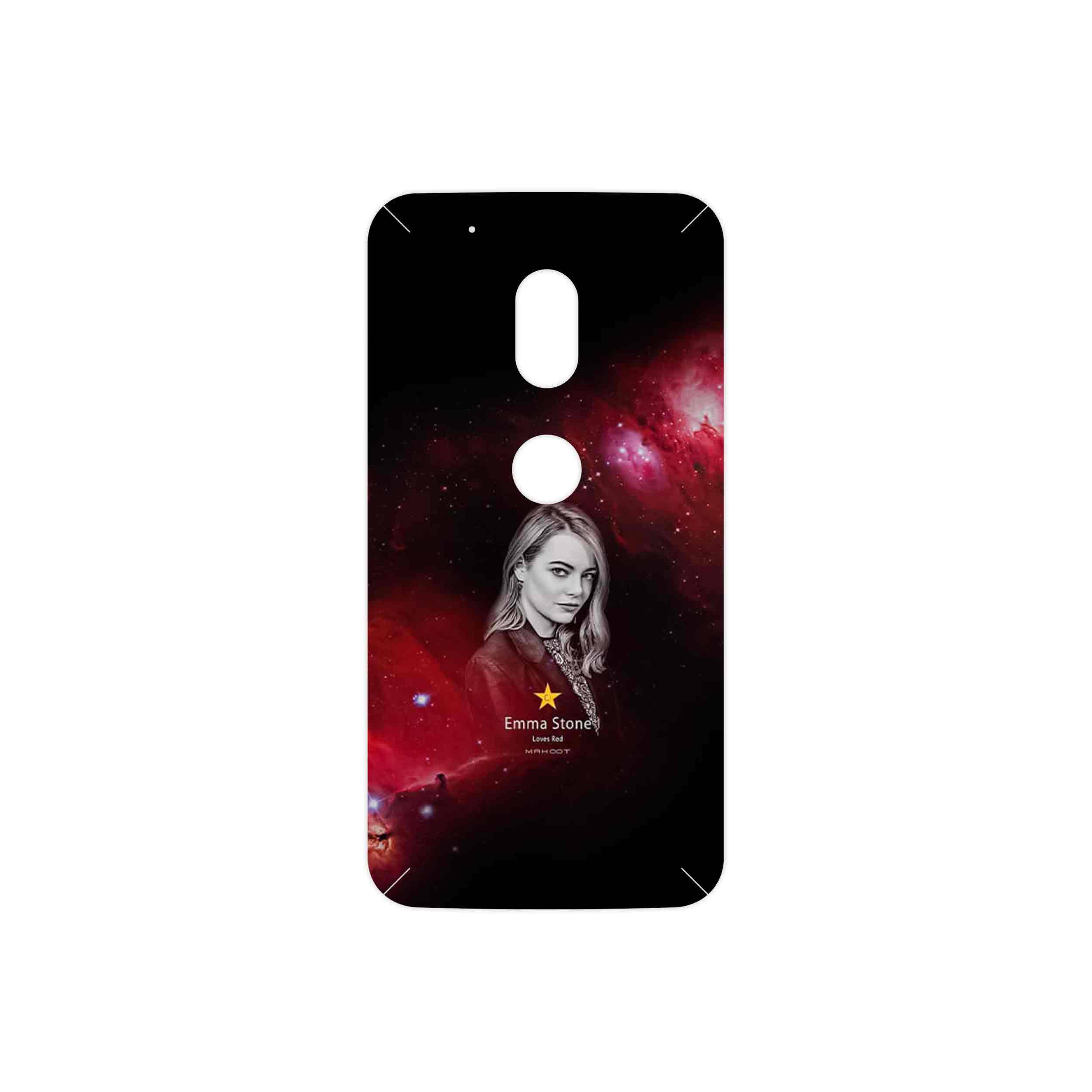 برچسب پوششی ماهوت مدل Emma Stone مناسب برای گوشی موبایل موتورولا Moto G4 Play