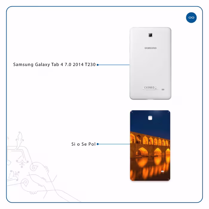 برچسب پوششی ماهوت مدل Si-O-Se-Pol مناسب برای تبلت سامسونگ Galaxy Tab 4 7.0 2014 T230