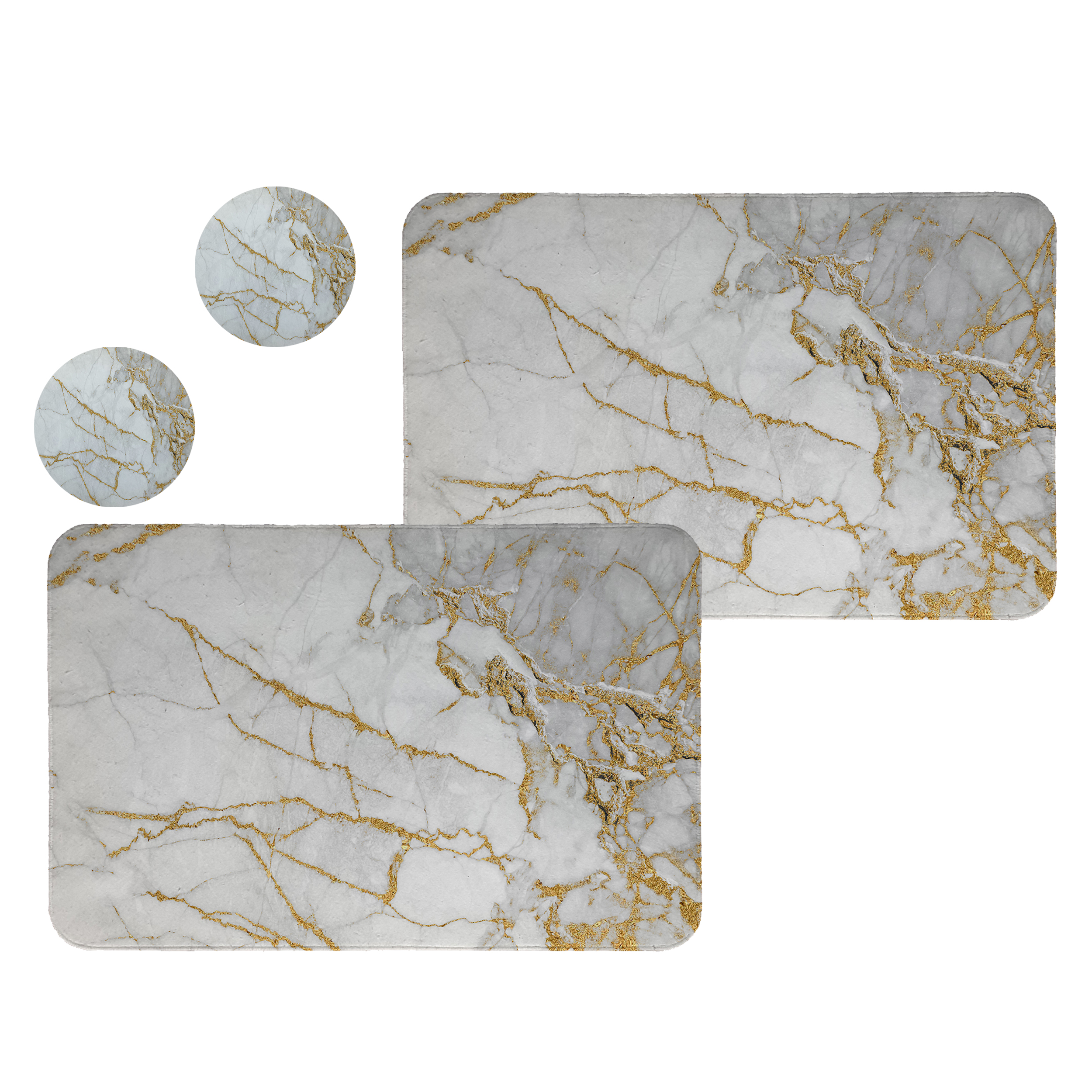 زیربشقابی طرح سنگ کد 8609 مجموعه 2عددی به همراه زیرلیوانی