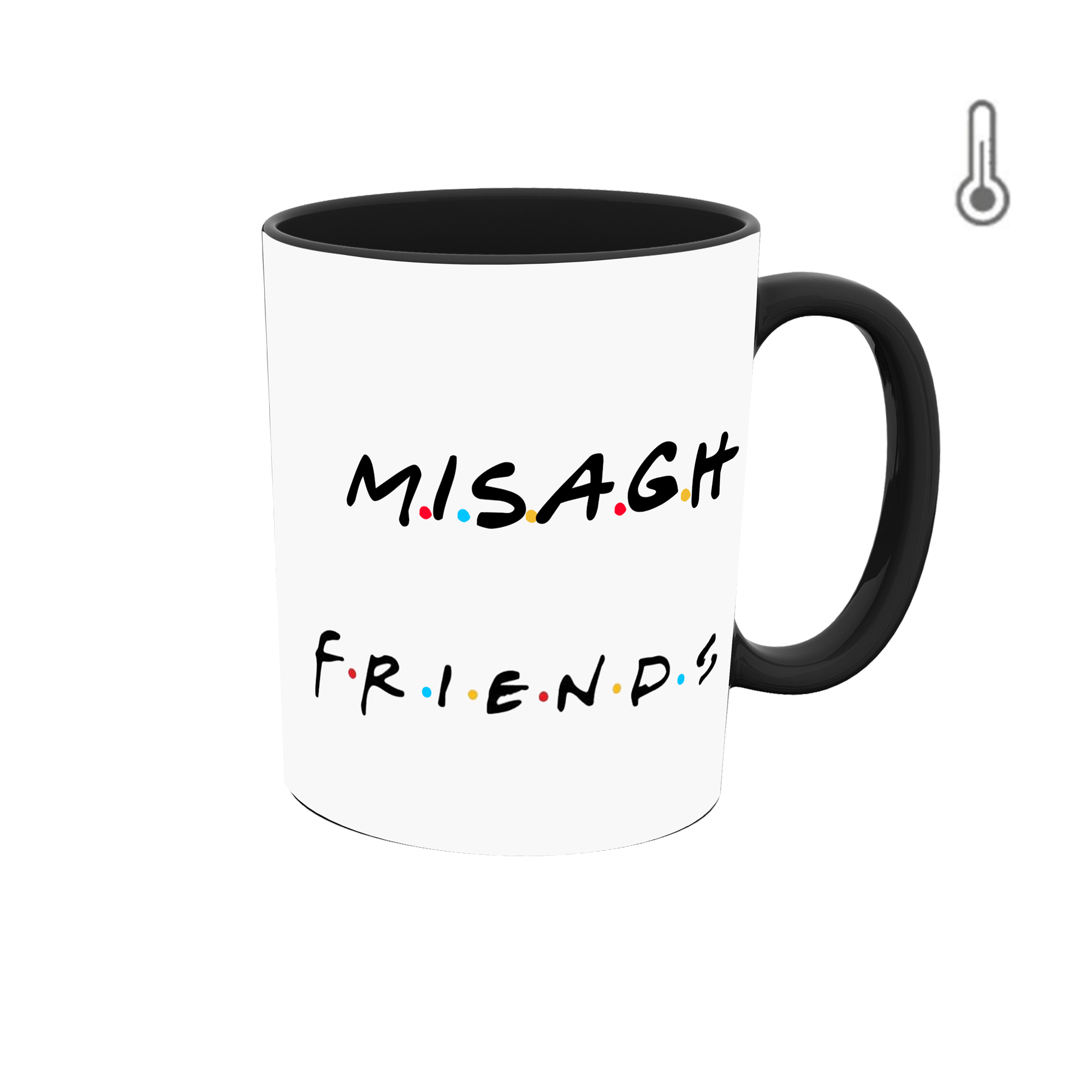 ماگ حرارتی طرح اسم میثاق مدل فرندز