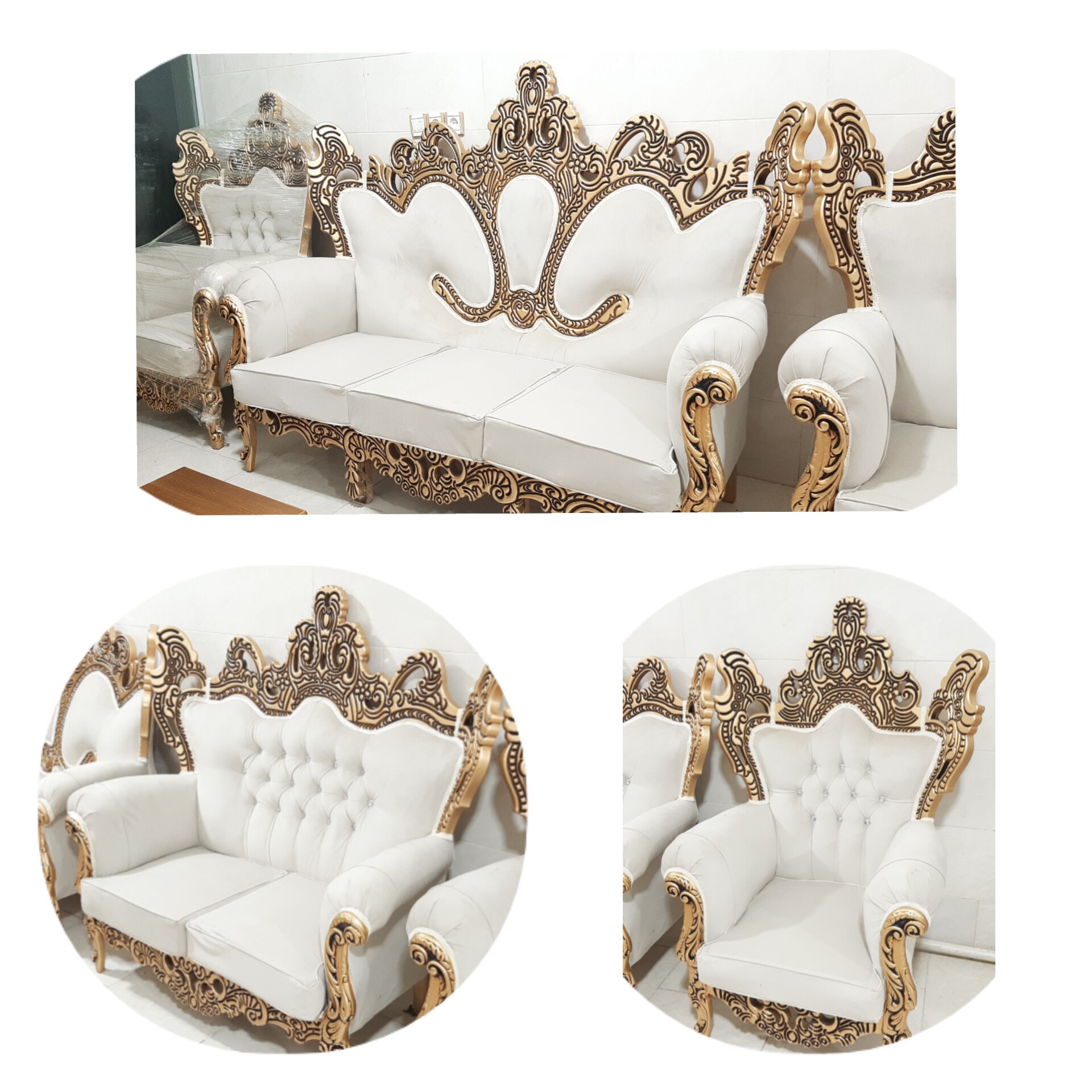 مبل سلطنتی امپراتور هفت نفره پارچه خارجی پس کرایه