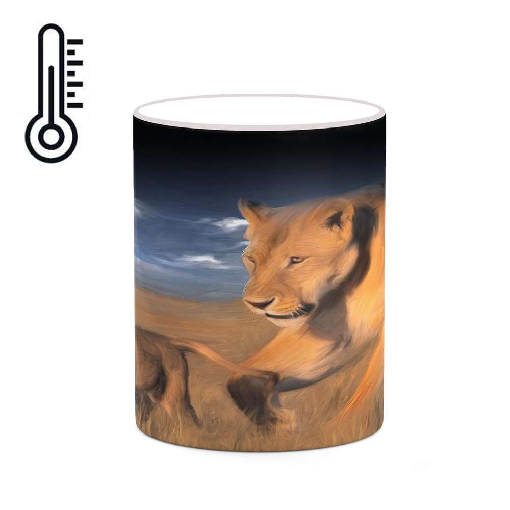 ماگ حرارتی کاکتی طرح نقاشی کارتونی مدل mgh18749