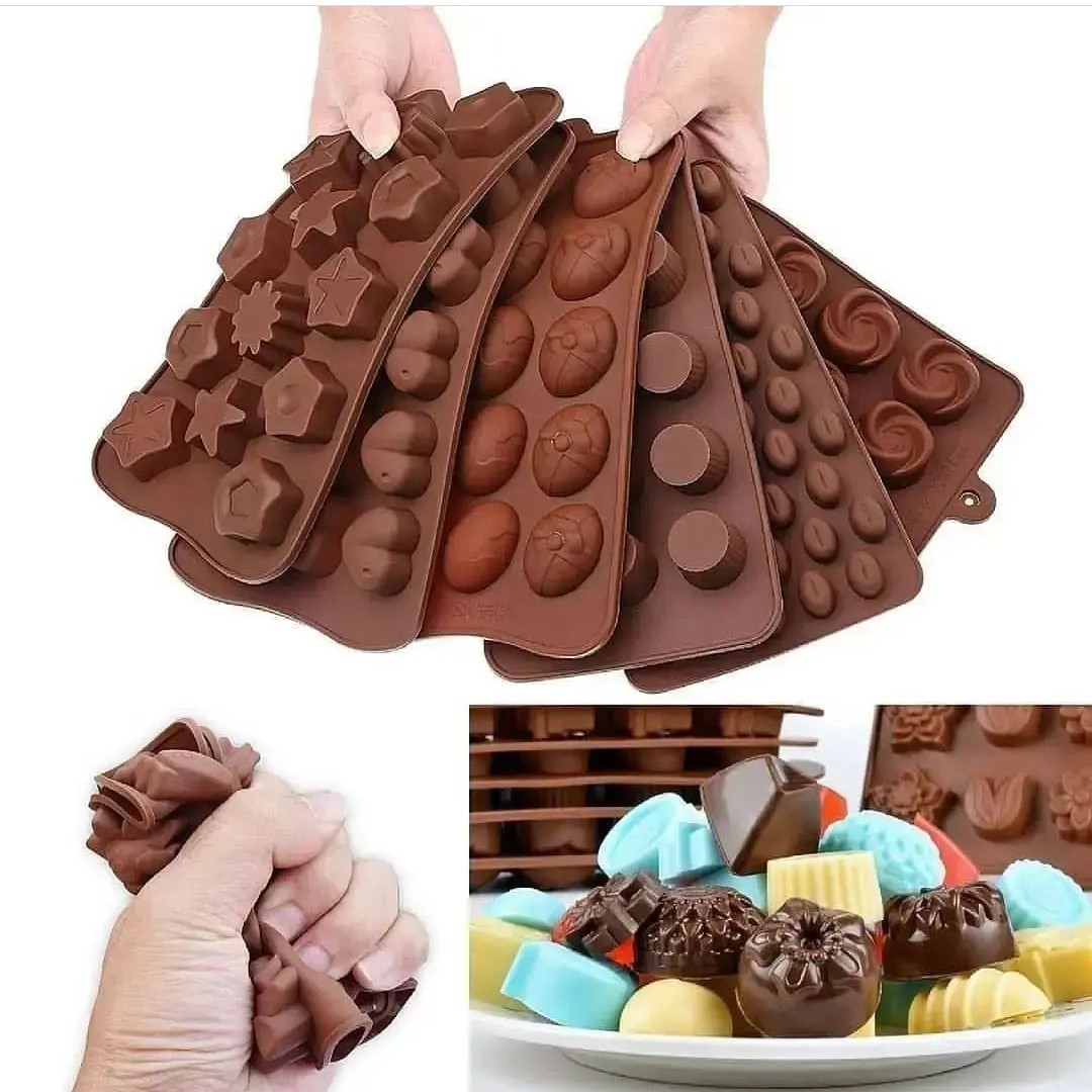 پک دو عددی قالب پاستیل و شکلات سیلیکونی
