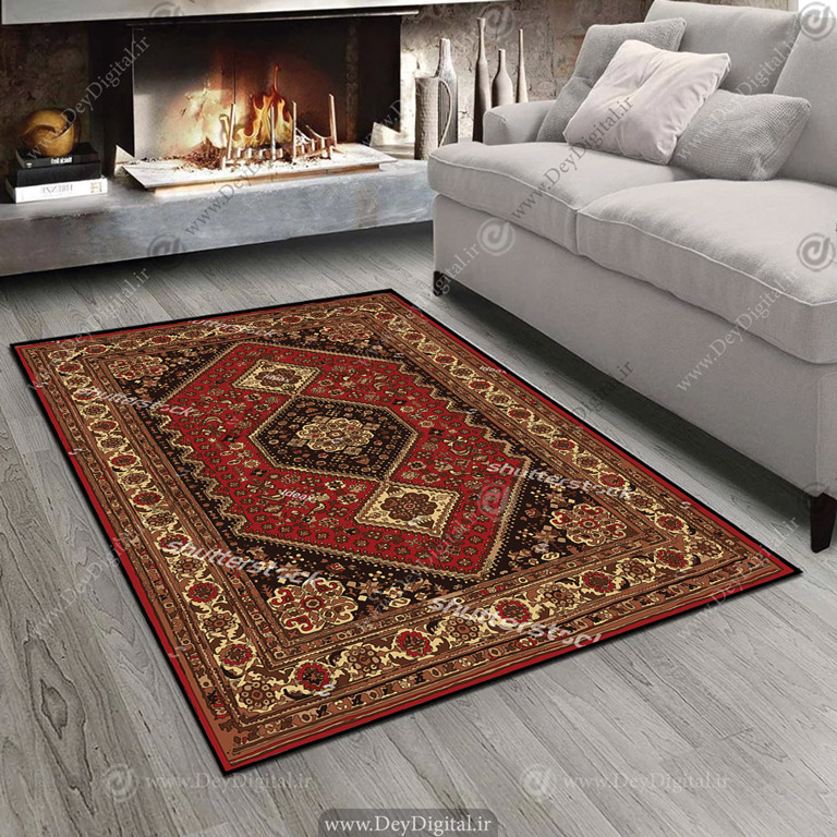 فرشینه طرح سنتی قرمز کرمی CP-1003