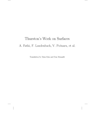خرید و دانلود نسخه کامل کتاب Thurston’s Work on Surfaces