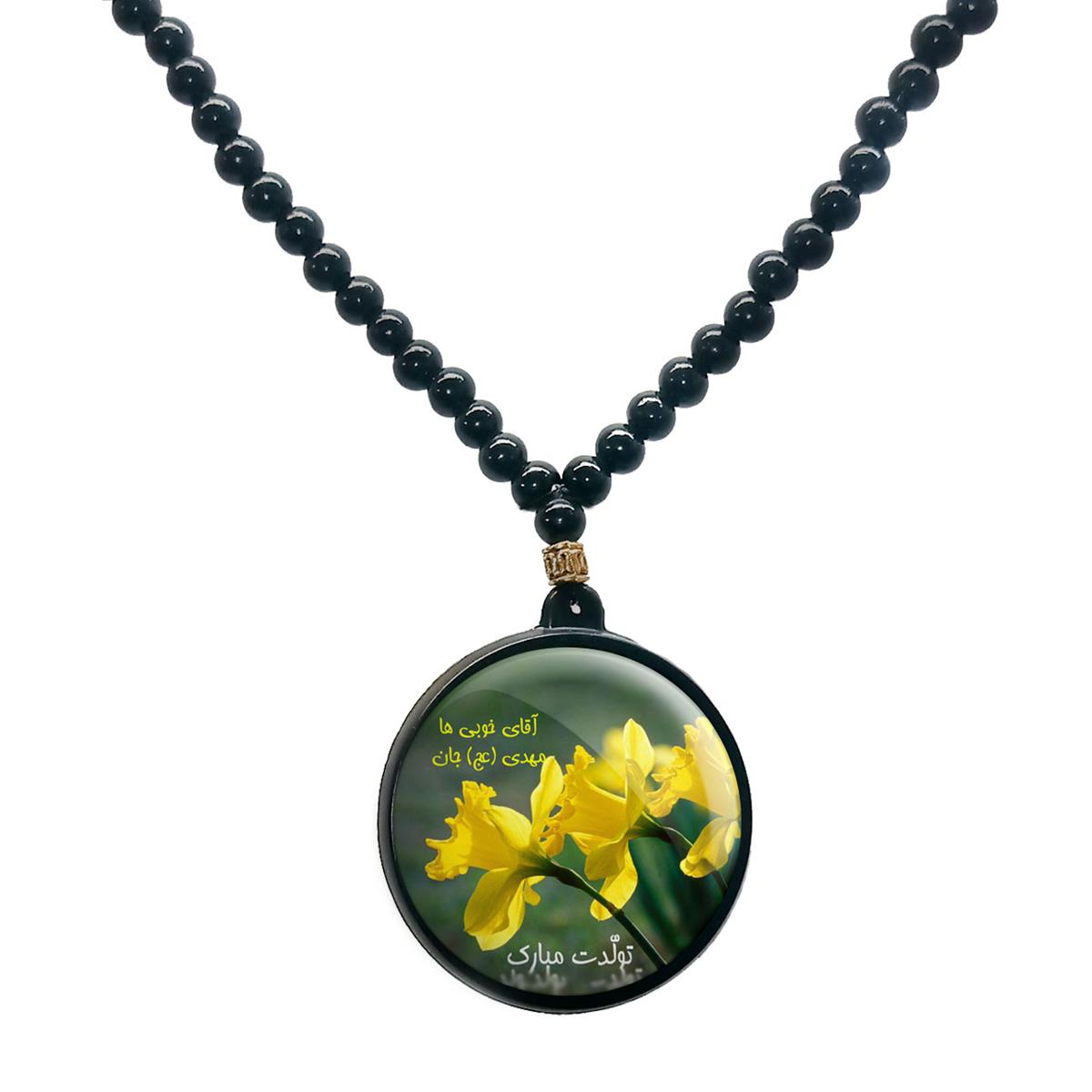 گردنبند پرمانه طرح امام زمان کد pmd.24186 مدل دو طرفه